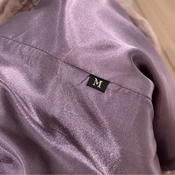 Jocelyn Authentic Lavender Rabbit Fur Hooded Vest - M - Picture 5 of 7